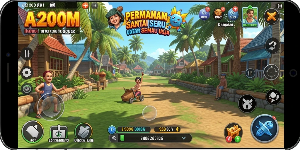 Screenshot gameplay A200M yang menampilkan keseruan permainan.