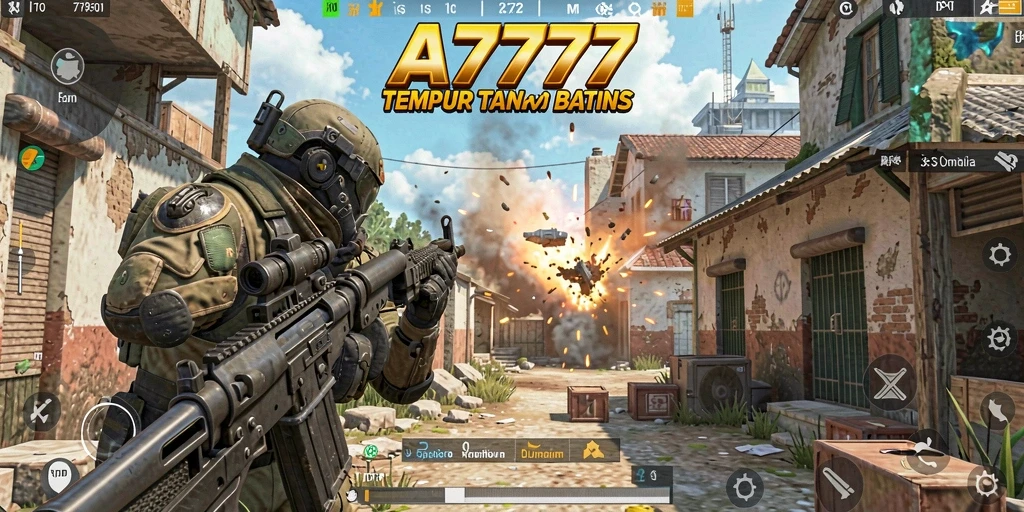Gameplay A7777 yang mendebarkan dalam pertempuran FPS.