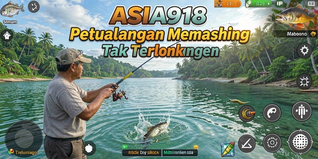 Gameplay seru ASIA918 saat menangkap ikan besar di laut.