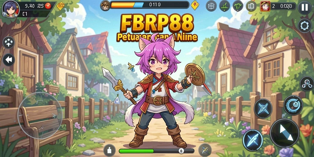 Screenshot gameplay yang menunjukkan aksi karakter Anime yang menarik.