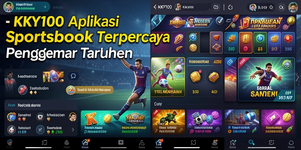 Gambaran tampilan menarik dari KPK100 saat melakukan taruhan olahraga.