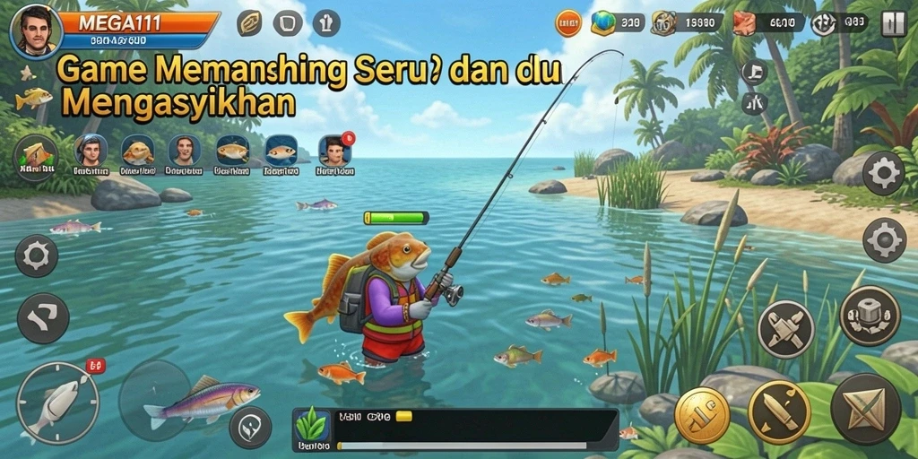 Tampilan gameplay MEGA111 yang seru dan menakjubkan dalam memancing.