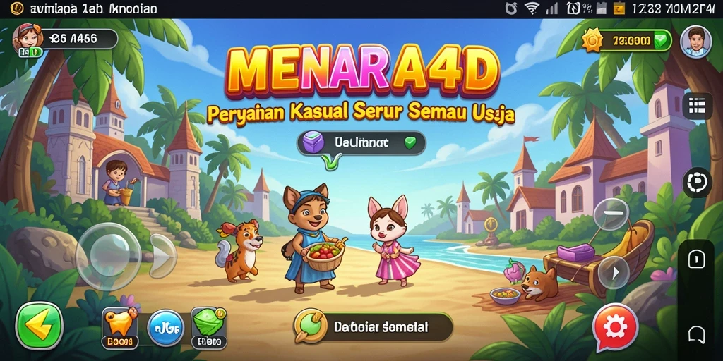 Tampilkan gameplay seru dari MENARA4D dengan menara warna-warni yang mengesankan.