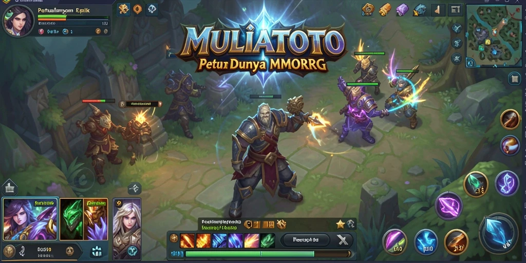 Screenshot gameplay MUlIATOTO menunjukkan suasana pertempuran yang mendebarkan.