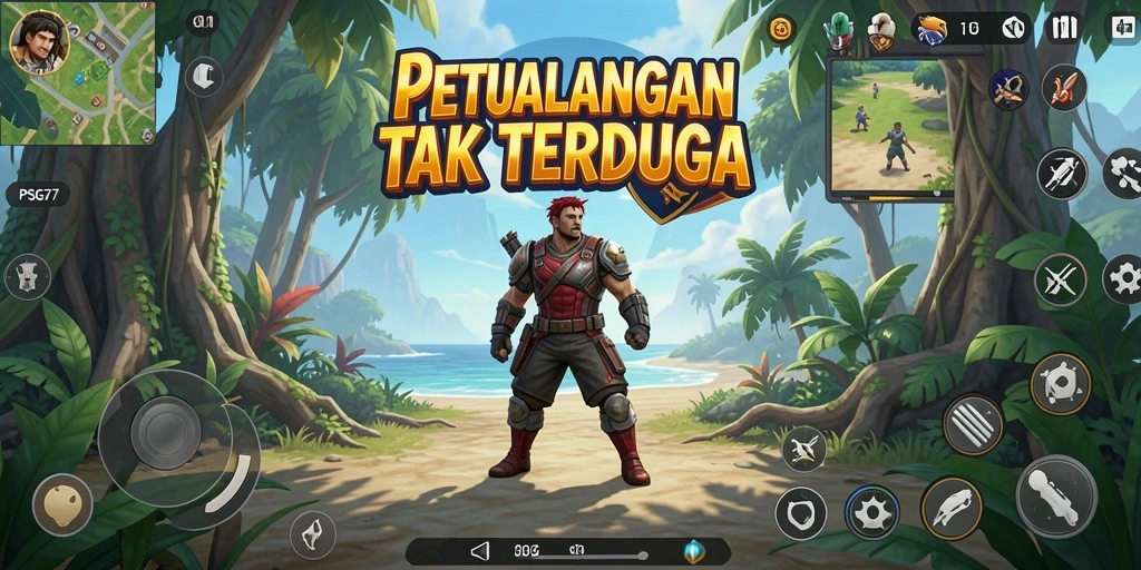 Tampilan gameplay mendebarkan di dunia petualangan PSG77.