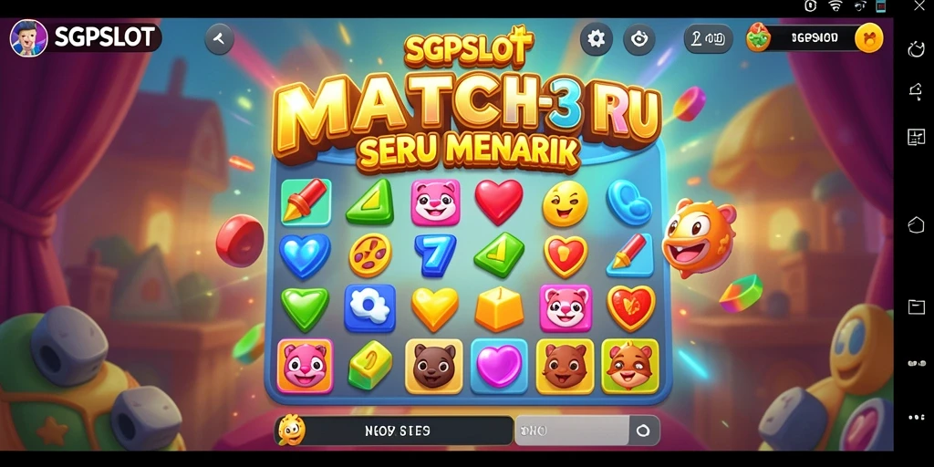 Tampilkan gameplay seru SGPSLOT saat mencocokkan item.