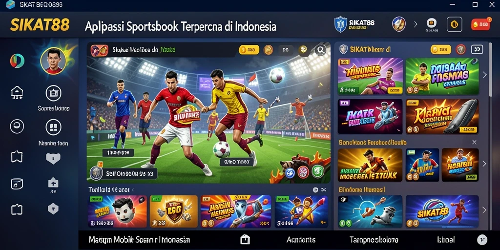 Tampilan antarmuka SIKAT88 yang menarik dengan fitur taruhan olahraga.