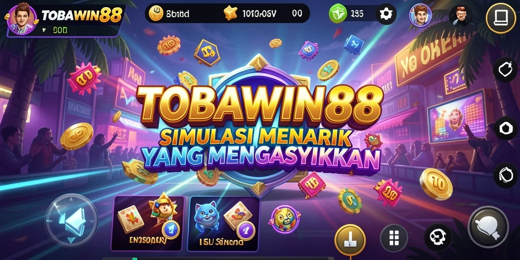 Screenshot gameplay TOBAWIN88 menampilkan aksi simulasi yang seru.