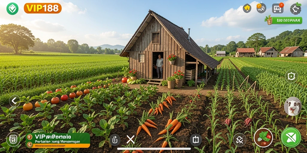 Gameplay menarik dan interaktif di dalam game Farming VIP188.